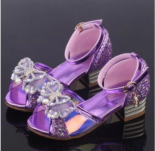 

ULKNN 2020 New Girls shoes High Heels Children Fashion Princess Leather Summer Sandals Comfortable Baby Leather shoes