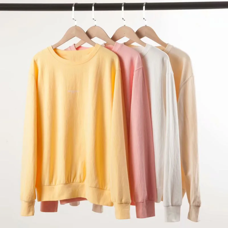 

2019 Autumn Women Letter Lazy Wind Collar Printed Loose Pockets Sweatshirts Womens Korean Style Harajuku All-match Chic