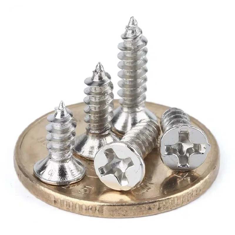 1000 шт./лот M1 M1.2 M1.4 M1.7 KA GB846 никелированный phillips потайной/плоская головка саморез |