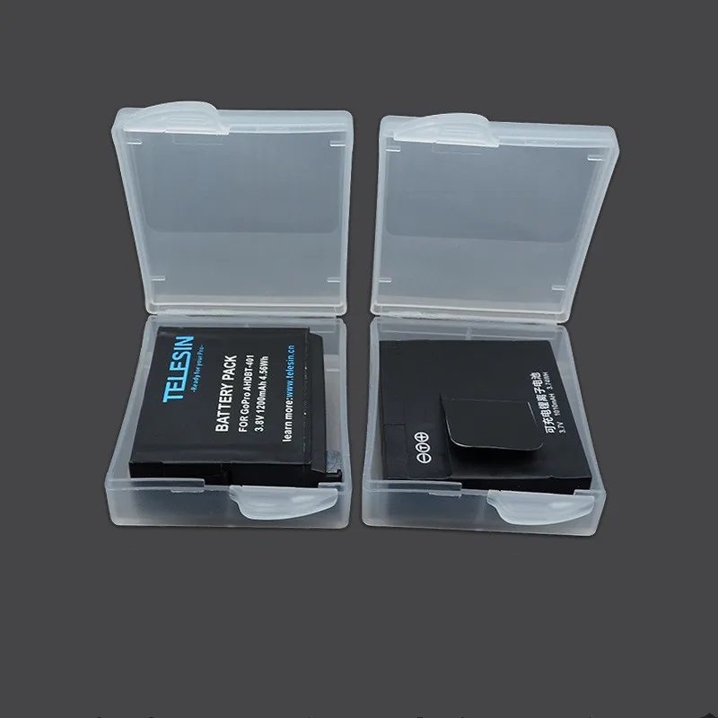 2 transparent boxes 2 шт. водонепроницаемый пластиковый защитный Аккумулятор для GoPro Hero 8 7 6 5 4 Session Xiaomi Yi MiJia 4k Eken аксессуар для камеры - Цвет: 2 transparent boxes