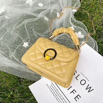 

Solid Color Mini PU Leather Crossbody Bags For Women 2020 Simple Handbags Fashion Chain Female Shoulder Messenger Bag Travel Bag