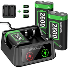 3x2600mAh סוללה נטענת עבור Xbox סדרת X/S/Xbox אחד S/X/xbox אחת בקר אלחוטי סוללה + USB סוללה מטען