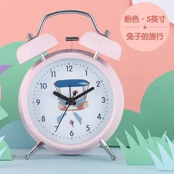 

Metal Alarm Clock Wake Up Manual Simple Sleep Table Alarm Clock Girls Cute Portable Bedside Pink Klokken Unique Homedecor II50NZ