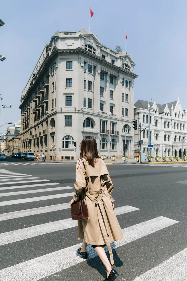 Тренч для фотосессии из Южной Кореи, осенний стиль, женское платье, Ретро стиль, средняя длина, талия, облегающий, для похудения, отложной воротник