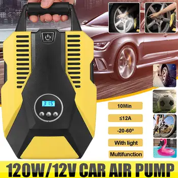 

120W Car Portable Air Copressor Pump Digital Tire Inflator 150 PSI Auto Air Pump for Car Motorcycle LED Light Tire Pump New