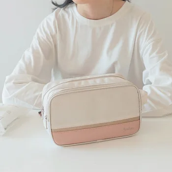 

Muni New Style Candy-Colored Floss Makeup Bag Hand Contrast Color Wash