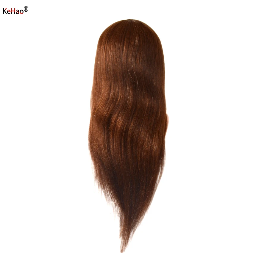 24inch100% Natural Real Hair Maniquin Head With Shoulder kappershoofd Head Doll Can Paint Curl Twist to Make Hairstyle Doll head