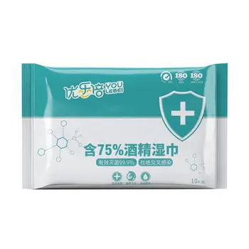

Portable Disinfection Antiseptic Alcohol Swabs Wet Wipes Skin Cleaning Care Sterilization First Aid Cleaning Tissue 1 bag NewB