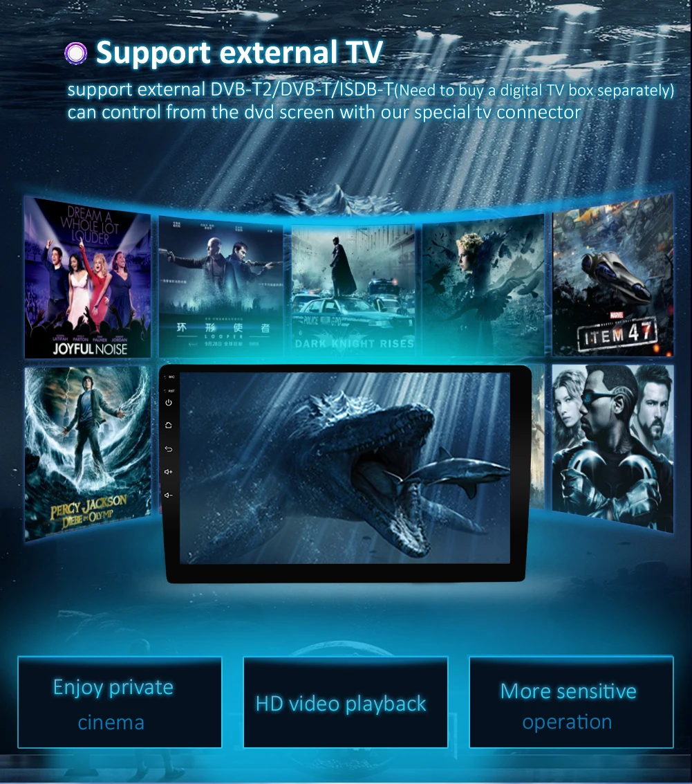 Top 2 din Android 9.0 Octa Core PX6 Car Radio Stereo GPS Navi Audio Video Player Unit PC Wifi BT HDMI AMP 7851 OBD DAB+ SWC 4G+64G 56