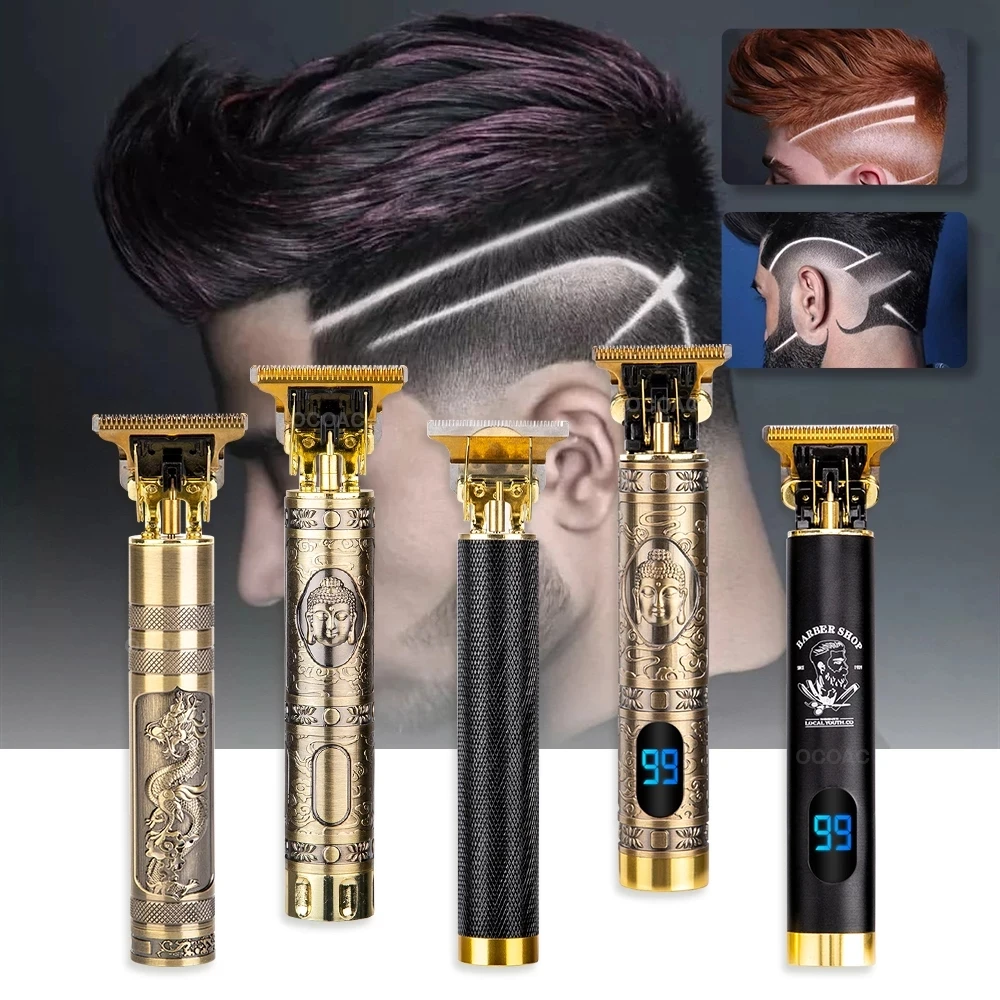 Máquina de Corte Elétrico para Homens Usb sem Fio Cabelo Dragão Barbeiro Aparador Profissional 0mm Barba Barbeador Máquina Cortar Conjunto 7 barbeador usb sem fio máquina cortar cabelo conjunto