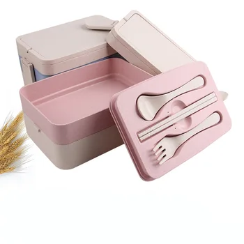 

Three Layers Square Shape Lunch Box Household Goods Daily Use Department Store Student Lunch Fast Food Box Lift Type