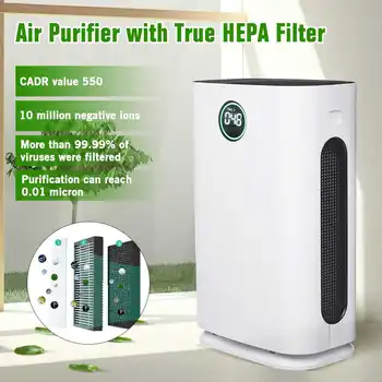 

AUGIENB Air Purifier Fresh Ozone Large Air Cleaner HEPA Filter Allergies Eliminator Negative ion for PM2.5 Dust Pollen Pet Hair