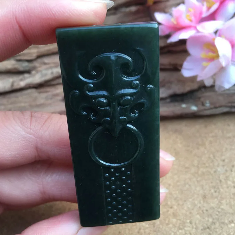 Natural Hetian Qing yu Animal Jade Pendant Jewelery Lucky Exorcise evil spirits Auspicious Amulet Fine | Украшения и аксессуары