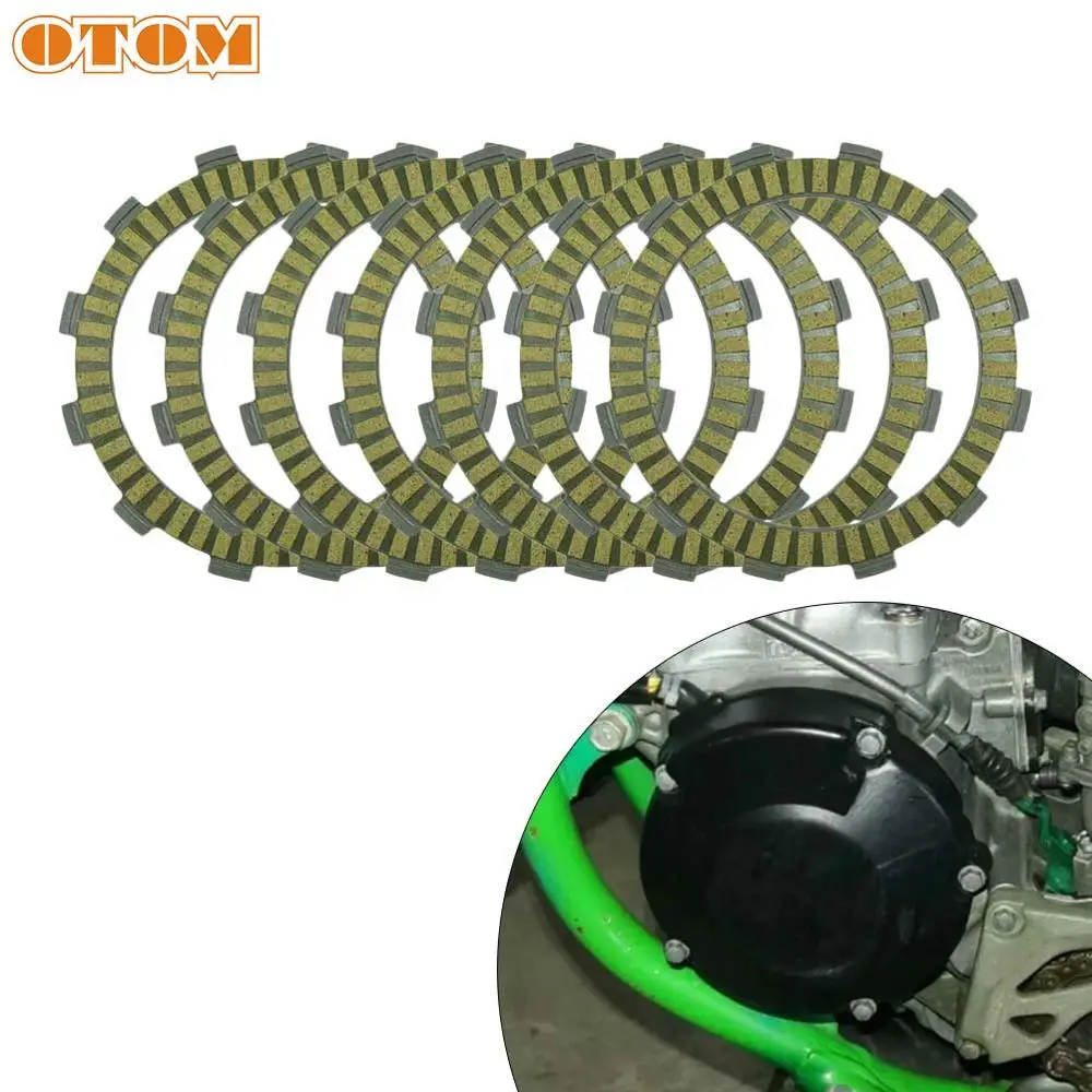 Фрикционные пластины сцепления OTOM 7 шт. для мотоцикла KAWASAKI KX125 1994 1996 внутренняя