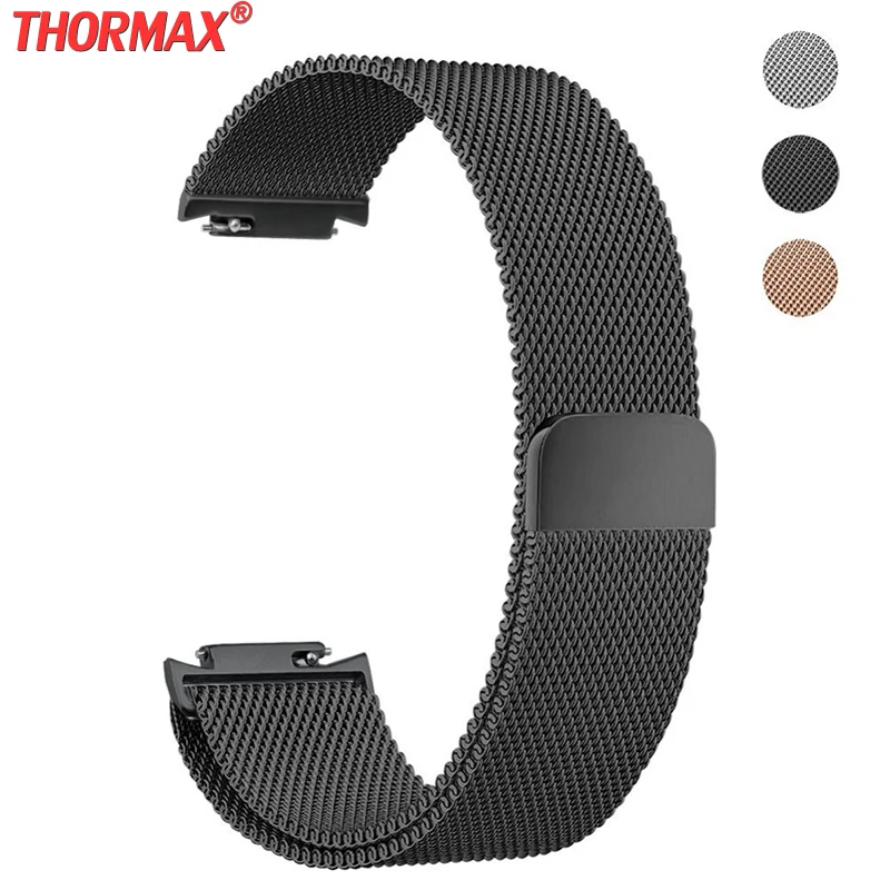 Cena Najlepsza milanese loop band dla Asus Zenwatch 3 magnetyczna ssąca bransoletka zamienna Watchband akcesoria czarny srebrny złoty