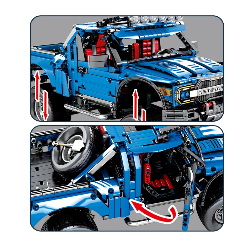 701970 Technic Fit The F-150 Raptor модель машины пикап строительные блоки Набор Классический опытный автомобиль игрушки для Дети Детские подарки