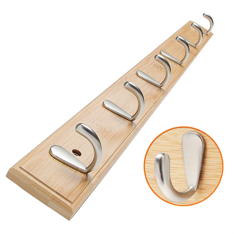 

Wall-Mounted Coat Rack with 2/4/5 Sturdy Hooks Hanging Wall Coat Hooks for Hat Towel Purse Robes Bathroom Closet Room Entryway