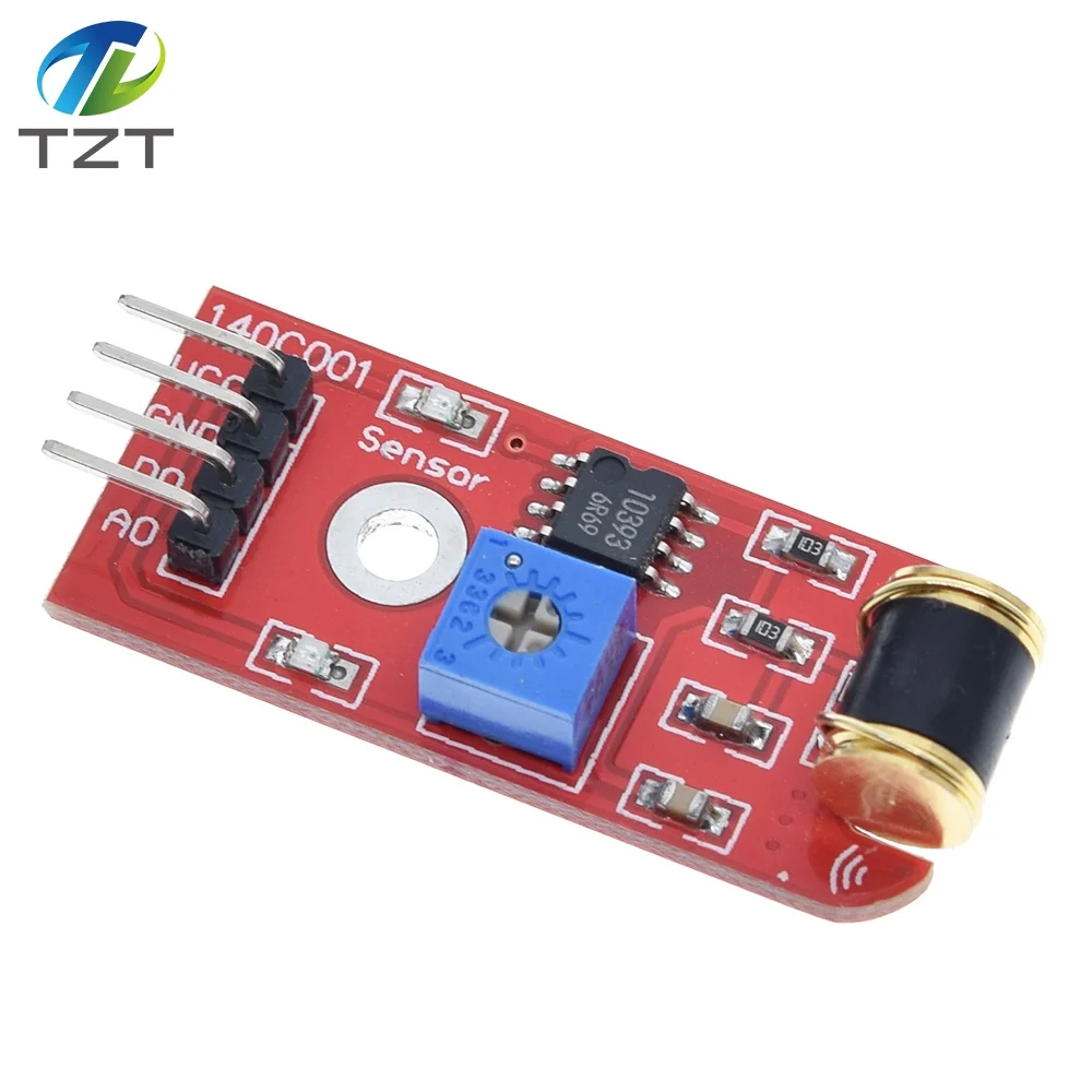 TZT 801s Вибрационный модуль датчика для Arduino с открытым исходным кодом LM393 3-5VDC TT Logic