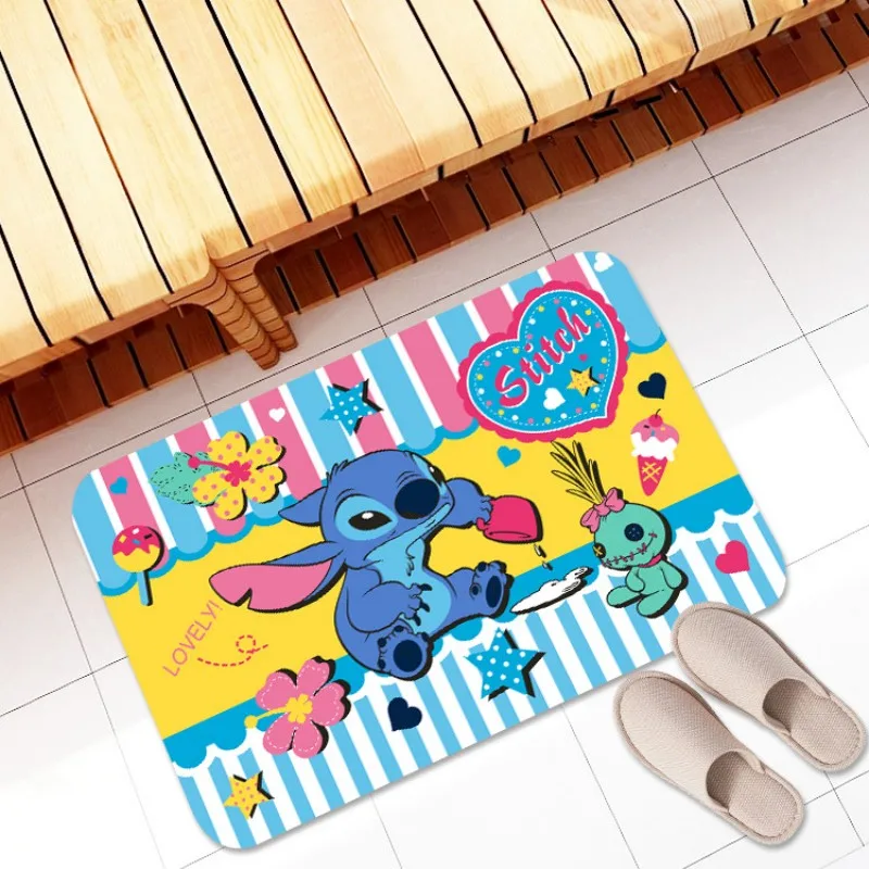 

Disney Cartoon Lilio and Stitch Rug Children Kids Bathroom Mat Bedroom Decor Carpet Indoor Floor Mat 38x58cm