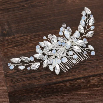 

NPASON Rhinestone Wedding Hair Comb Hair Accessories Women Hair Jewelry Bride Decoration Head Accessories Women