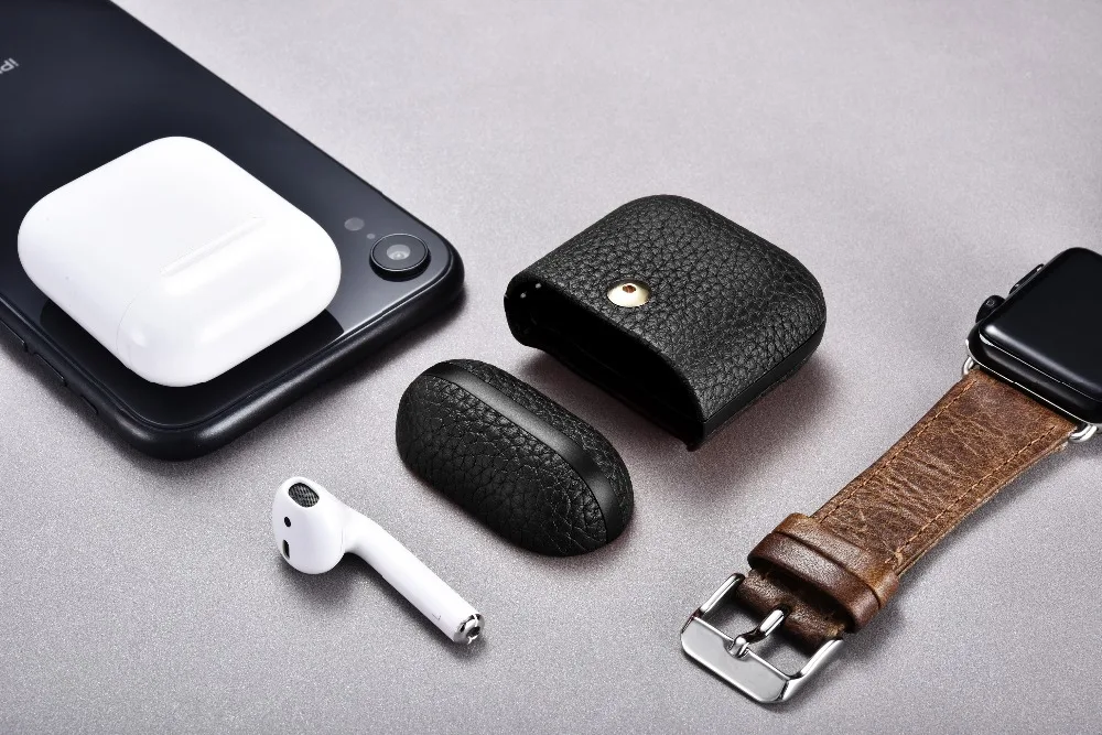 Чехол из натуральной кожи для Apple AirPods, беспроводные наушники, чехол для Air Pods 1 2, чехол для наушников, зарядная коробка, чехол