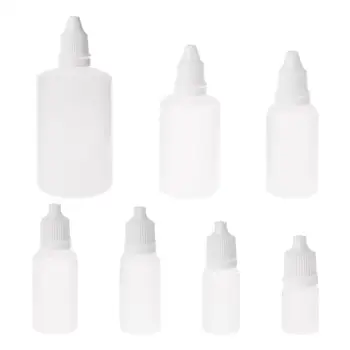 

5-100ml Empty Plastic Squeezable Dropper Bottles Eye Liquid Dropper Container Dispenser Refillable Bottle White