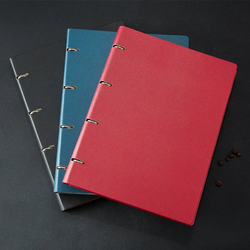 

3PCS A4 Loose-leaf shell Notebook Business Note Book High-grade Hard Cover Imitation Leather Diary Pad Shell Office Stationery