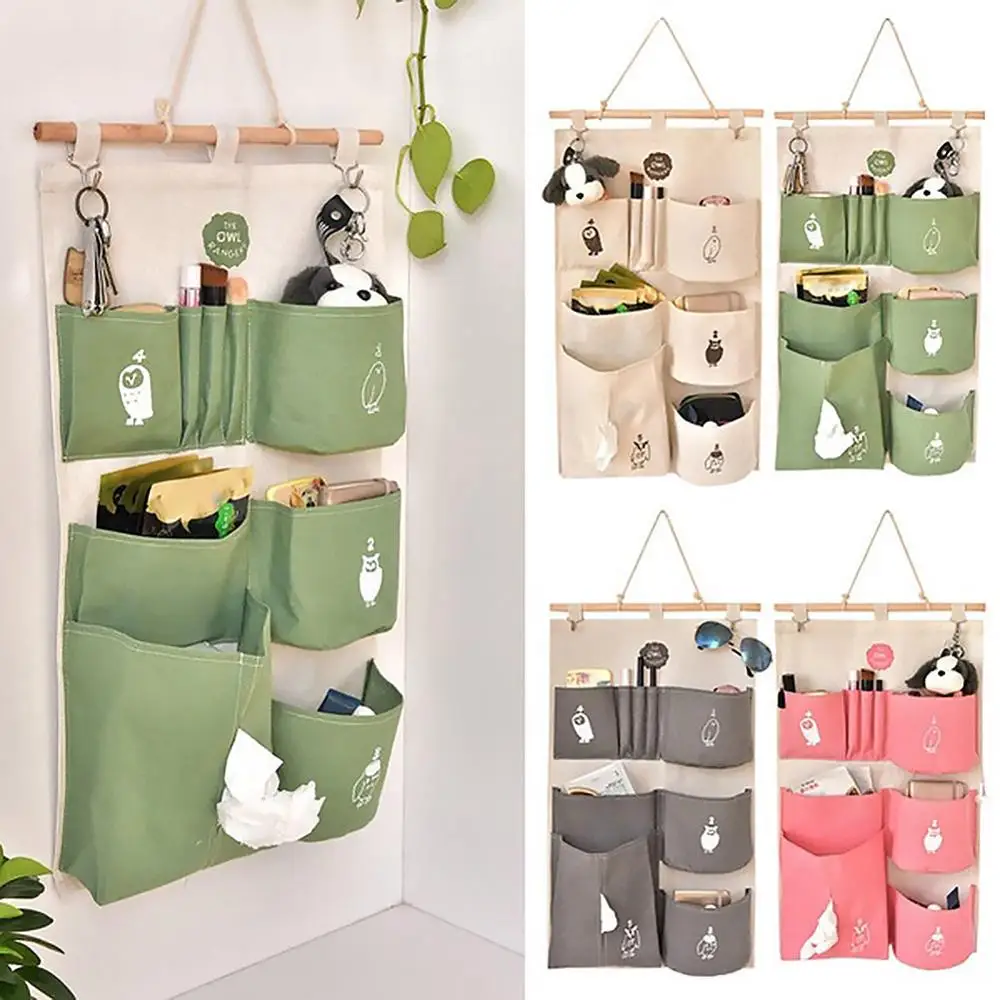 Cute Owl Door Wardrobe Wall Hanging Multi-Pocket Storage Bag Pouch Container Organizer | Дом и сад