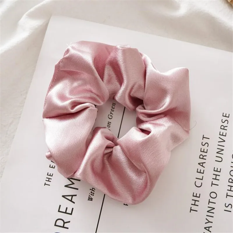 Модный многоцветный головной убор тюрбан для женщин с большим бантом, резинки для волос, резинки для волос, ленты для волос, галстуки с хвостиком, повязка на голову - Цвет: pink