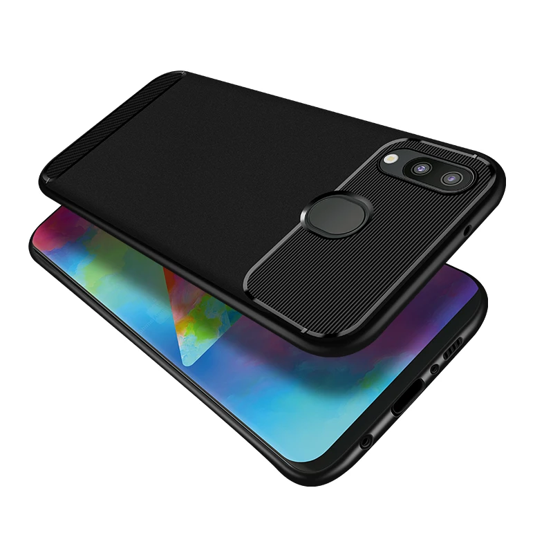 Матовый чехол из углеродного волокна для samsung Galaxy M30 M40 M10 M20 тонкий армированный