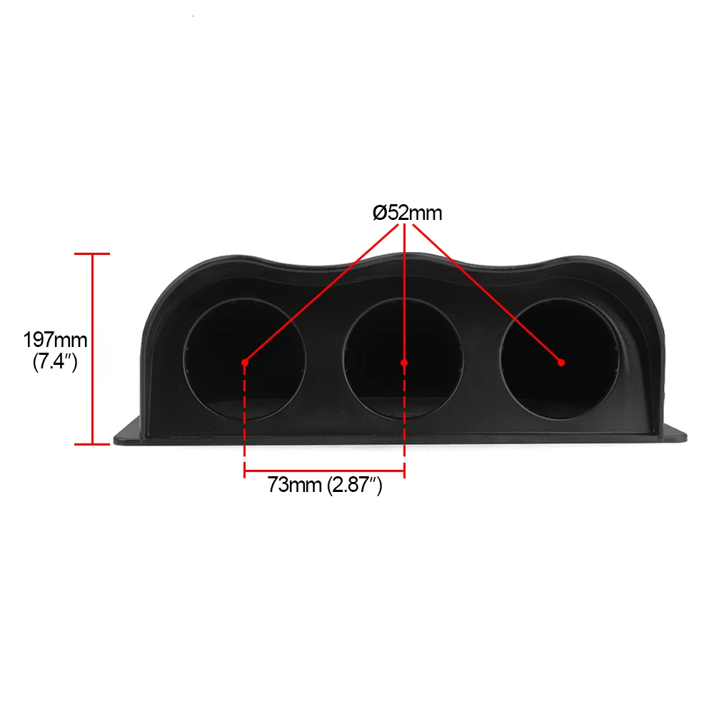 Универсальный двойной тройной Gauge Pod 2 дюймов 52 мм приборная доска Черный углеродного волокна цвет Калибр Pod держатель