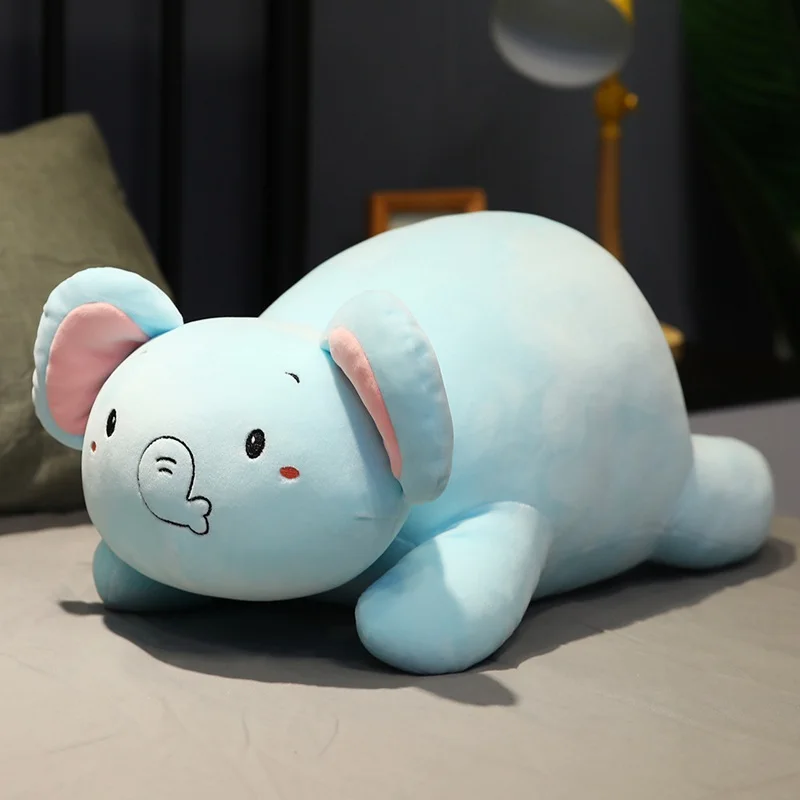 50 см/70 см мягкая Kawaii плюшевая подушка панда кошка динозавр плюшевая игрушка с одеялом мультяшная мышь Слон кролик набивной ворс кукла подарок - Цвет: Elephant Doll