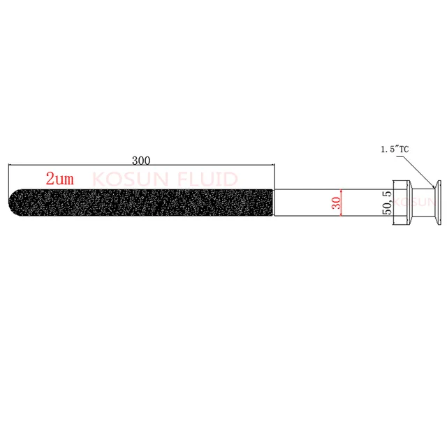Stainless steel 2 micron  brewery Sintered Carbonation stone 1/2NPT BSP Tri clamp beer  carbonation stone / 2 3 5 um / aeration 12 inch Long neck-9