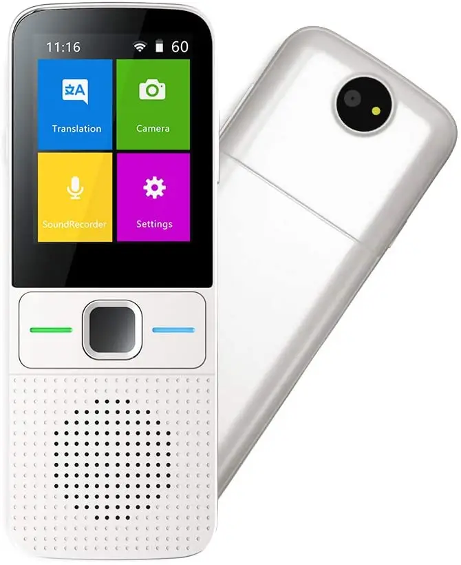 

Language Translator Device Voice/Photo/Recording Translation Touch Screen Online&Offline Translator Support 137 Languages White