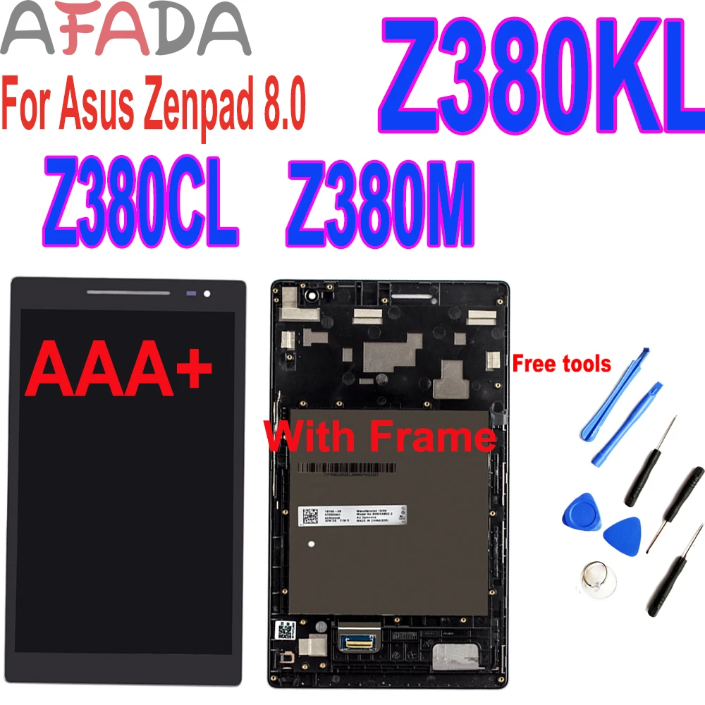 

LCD 8" For Asus Zenpad 8.0 Z380 Z380KL Z380M Z380CL P022 P024 P00A LCD Display Touch Screen Digitizer Assembly With Frame Repair