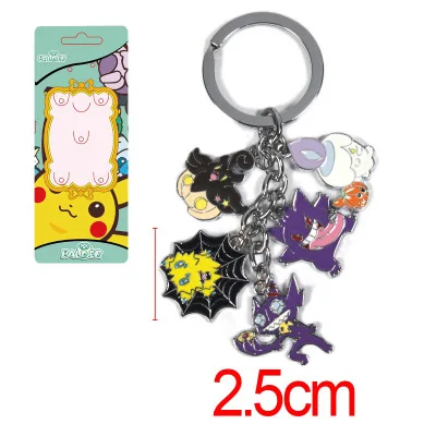 2-7 Брелок с покемоном Entei Eevee Swablu Piplup Poke Ball Pikachu Ash Ketchum Rowlet милый забавный мультфильм металлический брелок Аниме подвеска - Цвет: 2-7
