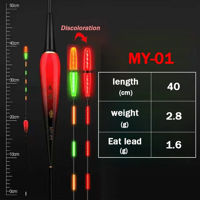 2021New Discoloration Fishing Floats Electronic Carp Float Luminous Smart Catfish Nearsighted Fishing Lovers Tackle Accessories B49-1-1