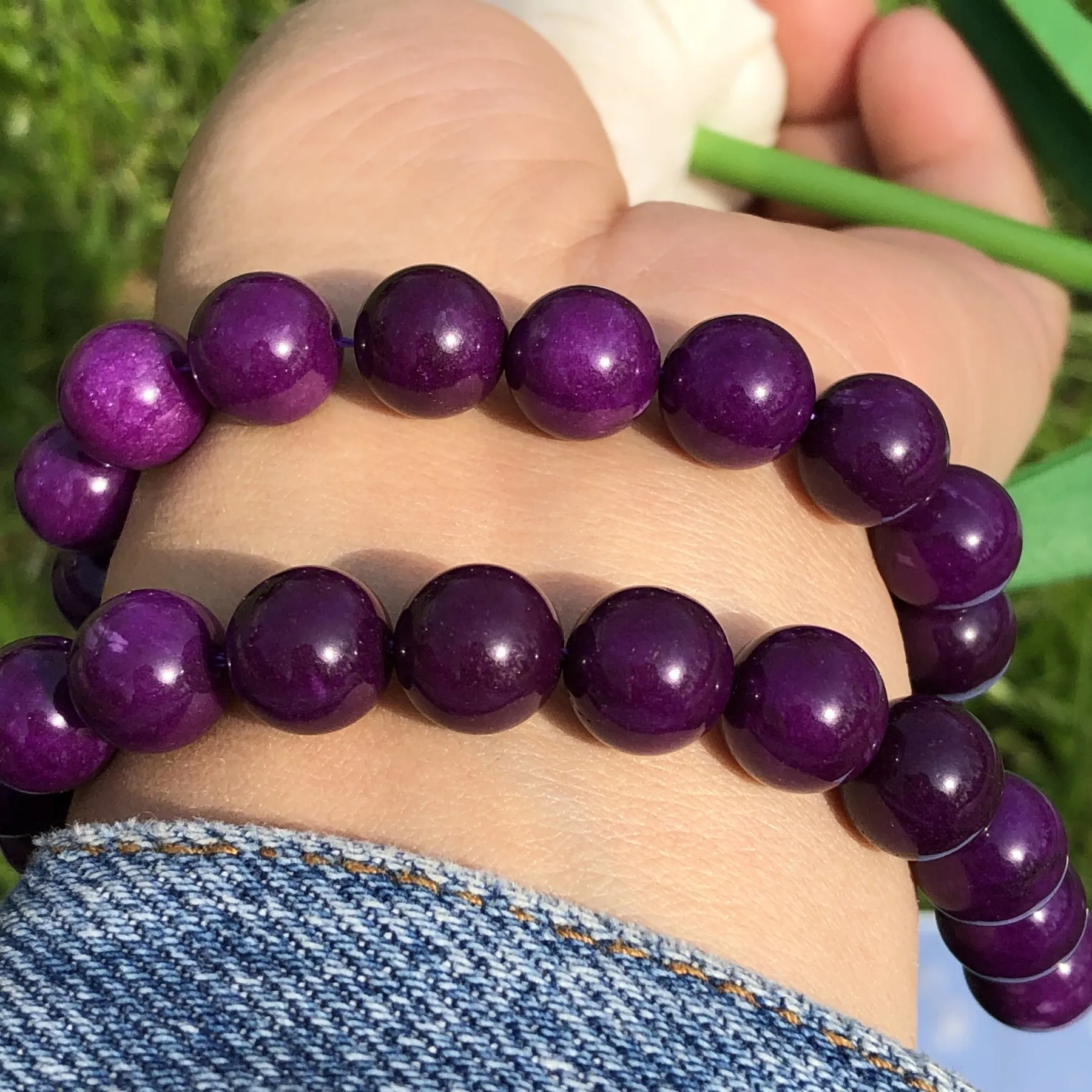 Natural Violet Purple Jade Beads For Jewelry Making Round Loose Spacer  Energy Healing Stone Beads DIY Bracelets 6 8 10mm 15inch - AliExpress