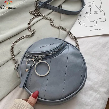 

DORANMI Circular Shoulder Bags 2020 Luxury Brand Designed Round Flap Shoulder Bag Women's Bags Crossbody Messenger Bags BG699