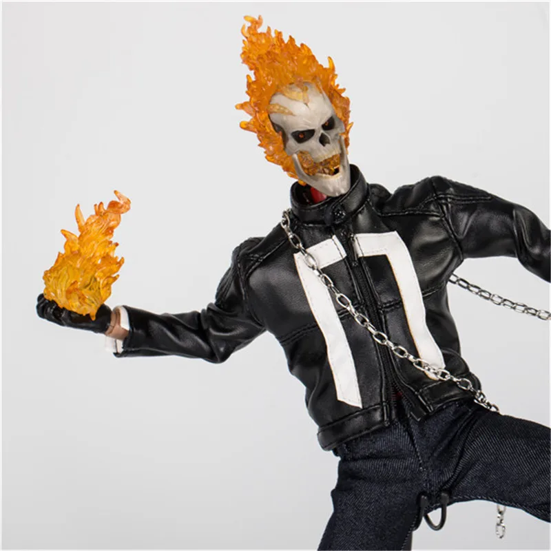 Джони Блейз супергерой Ghost Rider подвижная голова может светиться 1/6 Статуэтка из ПВХ фигурка Коллекционная модель игрушки X4017