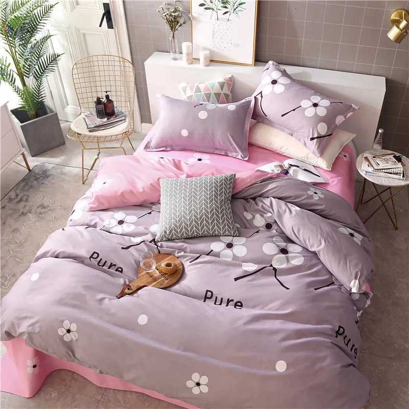 Солнцестояние домашний текстиль Розовый фламинго любовь постельного белья для девочек подростков; Комплект постельного белья 3/4 шт, пододеятельник, Стёганое одеяло покрывало простынь queen