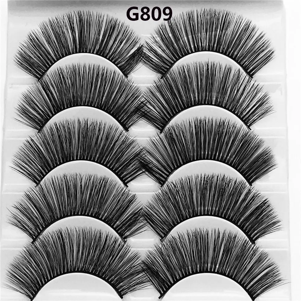 Eyelash variety selection 5 pairs of 3D mink hair false eyelashes thick small beam eyelashes natural cross