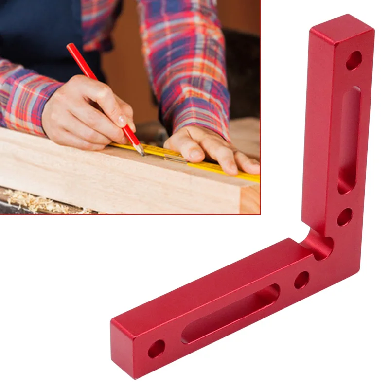 

1Pcs 90degree L-shaped Aluminum Square Right Angle Auxiliary Fixture Positioning Panel Fixing Clip Woodworking Carpenter Tools