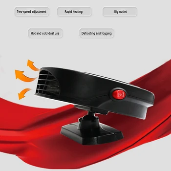 

Hot Portable Auto Car Air Heater Electric Heating Ventilator Defrost Warm Air Blower For 12V/24V Vehicle