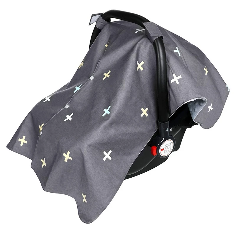 

2 in 1 Carseat Canopy and Nursing Cover Up with Opening,Large Infant Car Seat Canopy for Girl, Best Baby Shower for Breastfeedin