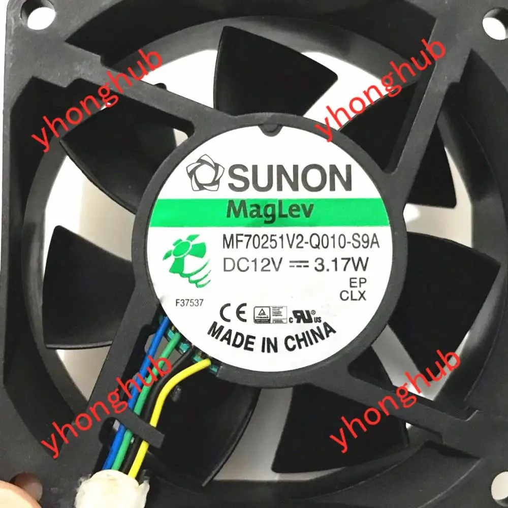 SUNON MF70251V2 Q010 S9A AC/DC 12V 3 17 W 4 проводной 70x70x25 мм Сервер вентилятор охлаждения|square fan|server