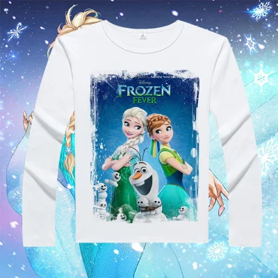 T shirts 4 Замороженные новые женские белые футболки свитера размера плюс повседневные зимние топы с принтом женская футболка с длинным рукавом женская одежда - Цвет: T shirts 4