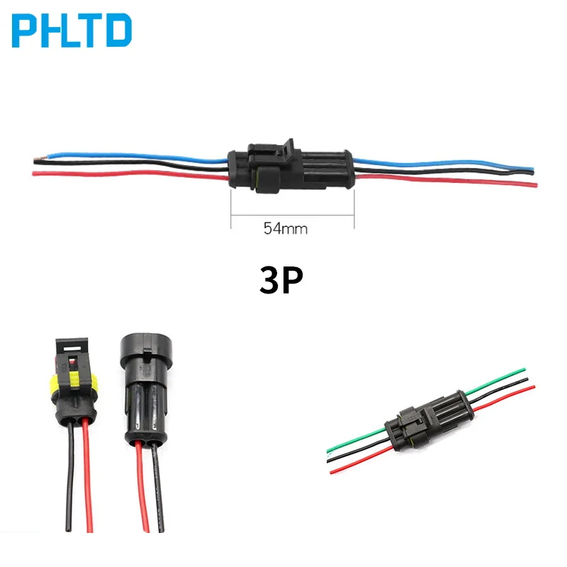 Водонепроницаемый разъем комплект 1/2/3/4/5/6 Pin AMP супер печать Водонепроницаемый провод разъем мужской и женский разъем автомобиля Водонепроницаемый разъем