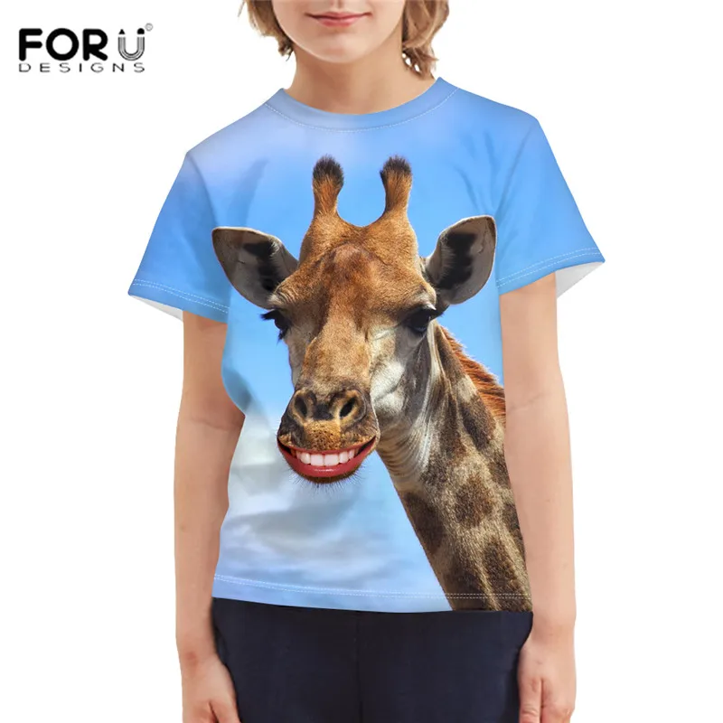 FORUDESIGNS Customized Children Plain Shirts Summer 3-16Years Baby Personal DIY Print Girl Boys T Shirt Kid's Casual Top