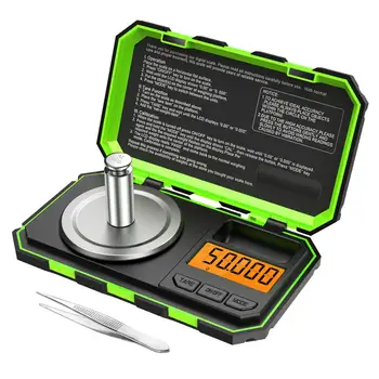 0.001g 50g Mini bilancia digitale gioielli milligramma bilancia da cucina portatile con peso di calibrazione 1